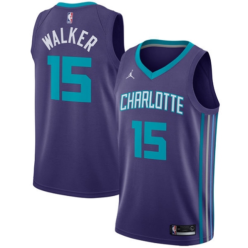 Nike Nets Purple Charlotte Hornets #15 Jersey - Budget-Friendly