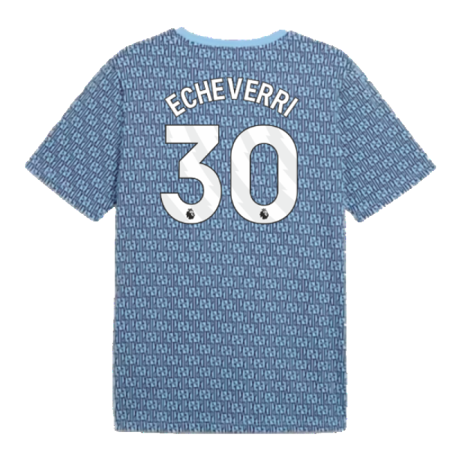 Football Man City Ftblculture Tee Aop Navy Echeverri #30 Elite Per...