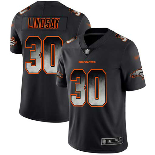 Official NFL W B Broncos #30 Phillip Lindsay Black Limited Jersey