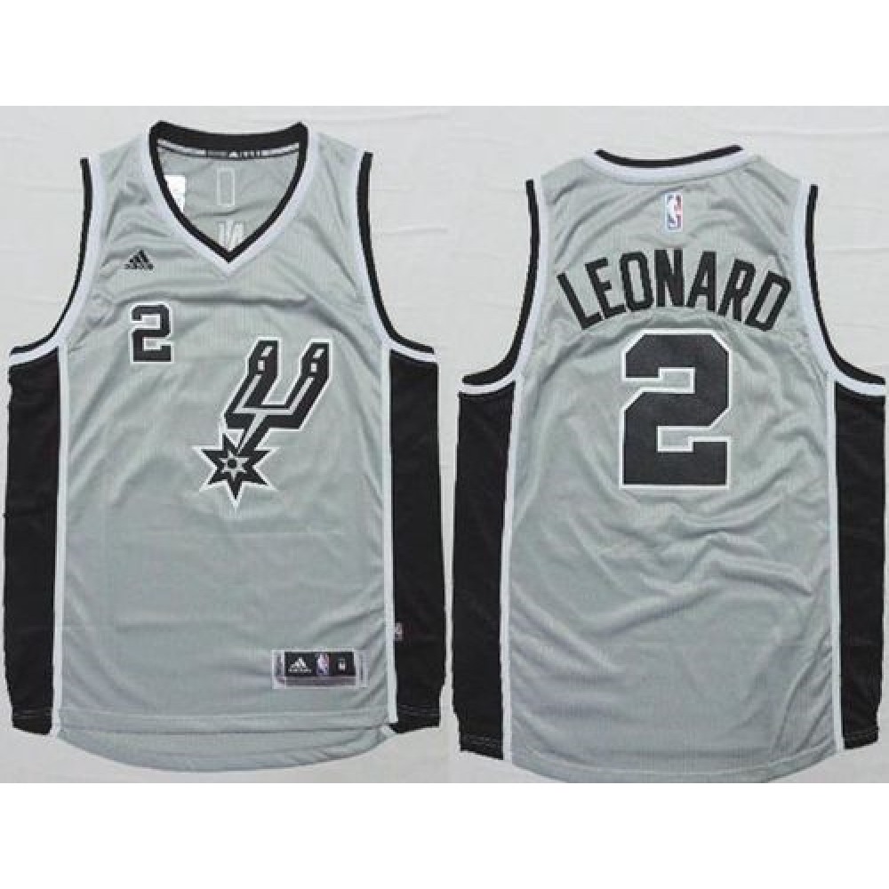Spurs #2 Kawhi Leonard Grey Alternate Stitched NBA Jersey