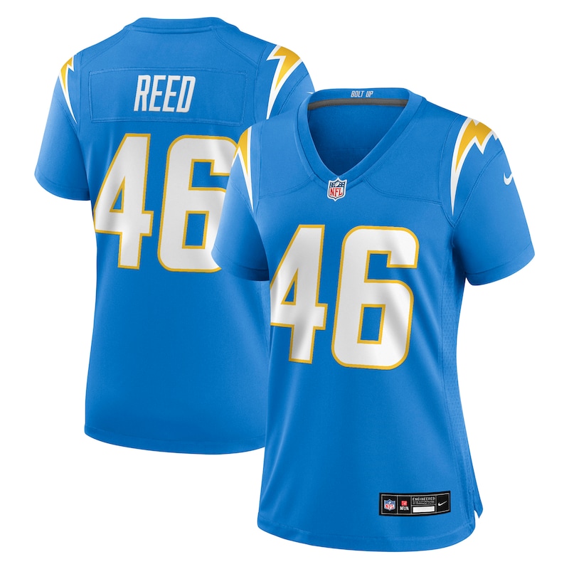 None Nikko Reed LA Chargers Pro-Level Authentic Jersey Football Appare