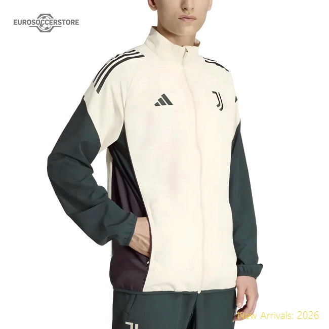Authentic 2025-2026 Juventus Eu Presentation Jacket (Ecru Tint)