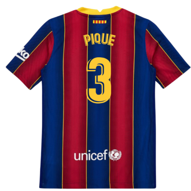 2020-2021 Barcelona Vapor Match Home Shirt (Kids) (PIQUE 3) - Stadi...