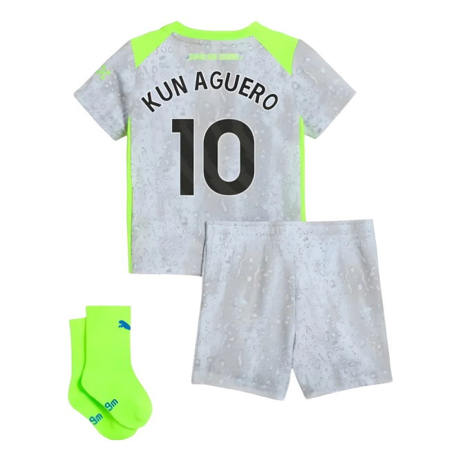 Kun Aguero 10 Man City Club Team Supporter Shirt - Baby Version
