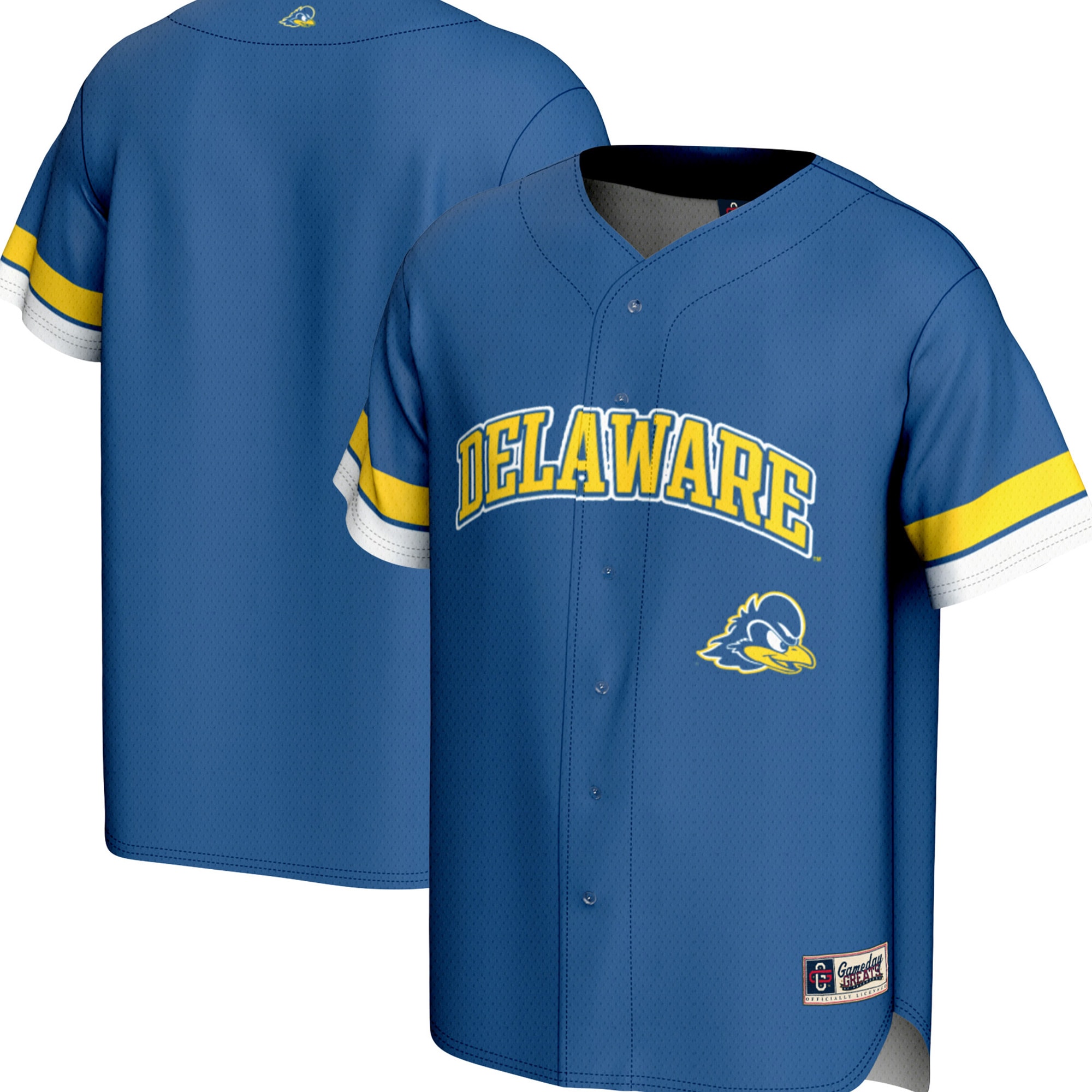 [NJP] Delaware Fightin' Blue Hens GameDay Greats Youth Spirit Baseball Jersey - Royal