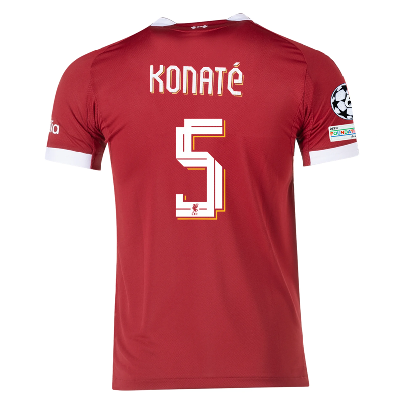 Liverpool Konate 2025-2026 UCL Home Jersey – Authentic Shirt
