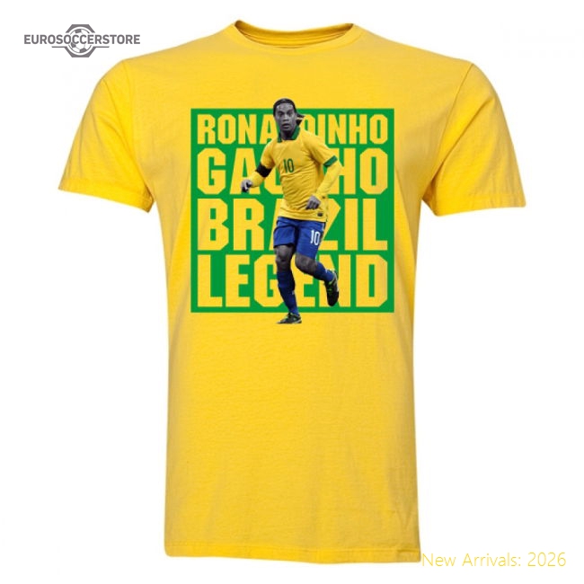Ronaldinho Brazil Player T-Shirt (Yellow) - Kids