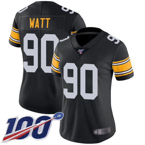 NFL P S Steelers #90 T. J. Watt Black Limited Jersey - High Quality