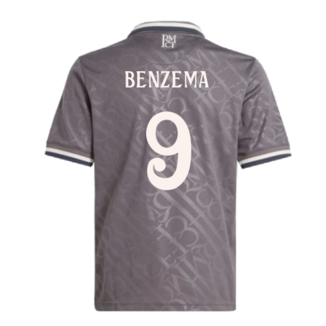 Camiseta Real Madrid 2024-2025 Tercer Niños - Oficial Con Benzema 9