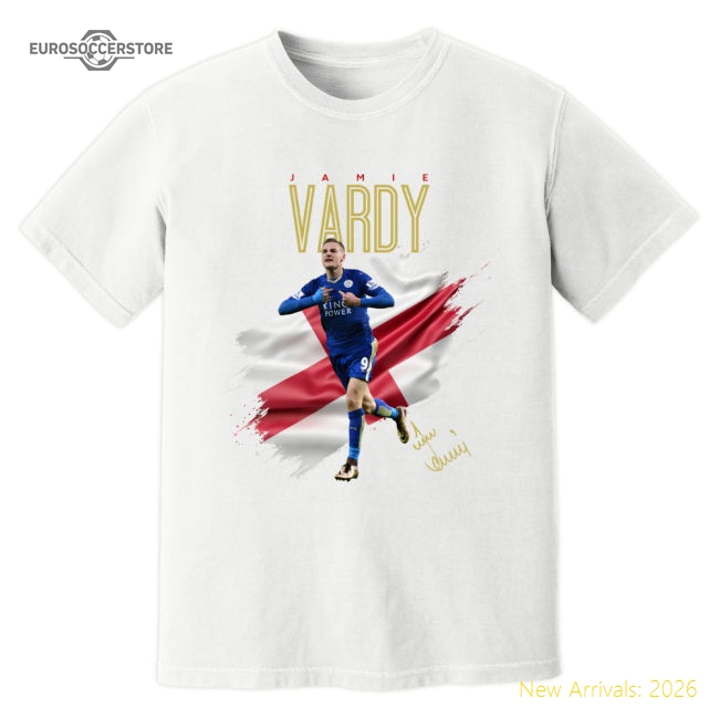 Official Jamie Vardy Leicester Celebration T-shirt (white) - Premium