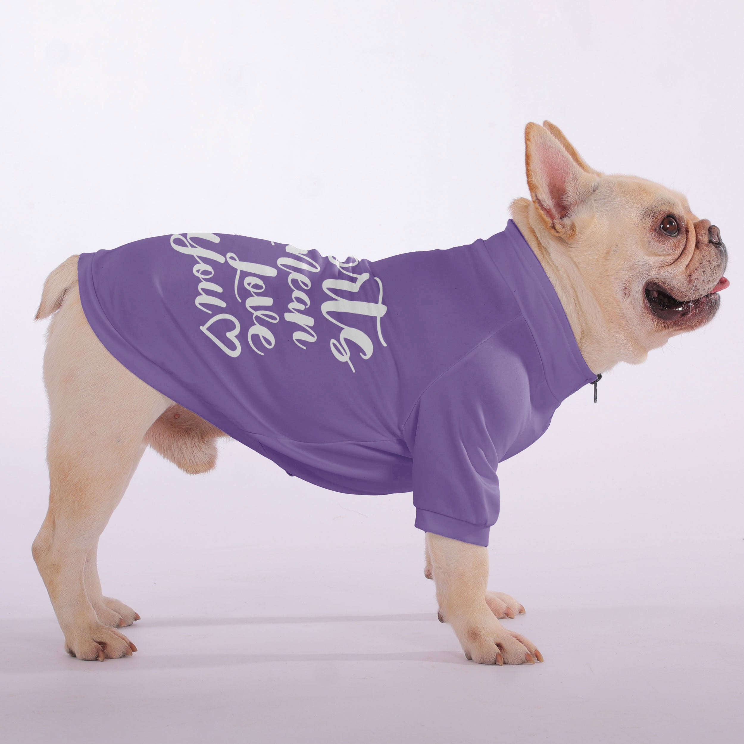Snorts Mean I Love You - Snuggly Zip-Up Sweatshirt for French Bulldogs