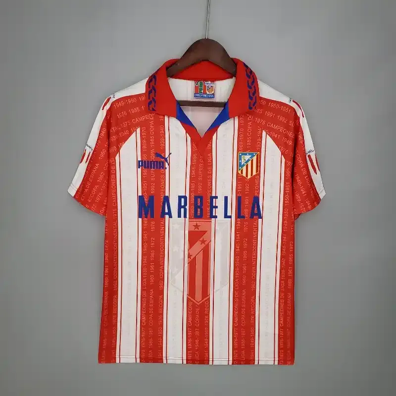 Cheap 1995-1996 Atletico Madrid Jersey retro kit