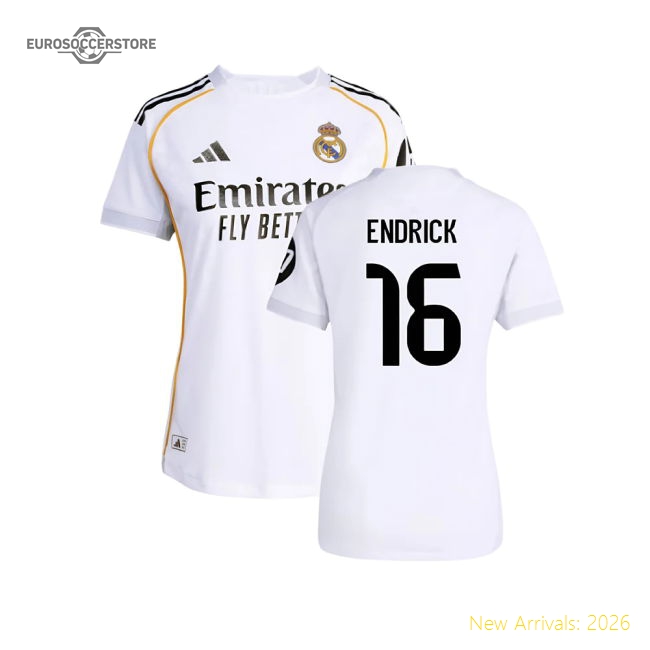2025-2026 Real Madrid Home Fan Wear Women'S 2026 Real Soccer Jersey