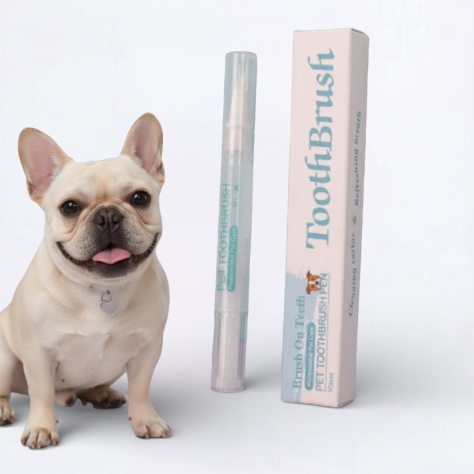 Cleanix Frenchie Toothbrush Pen – Portable Dog Teeth Cleaning Pen