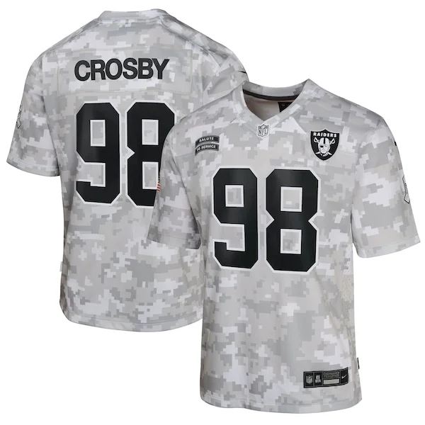 None Maxx Crosby Game Jersey - Camo | NFL Player Jersey | NFL Football
