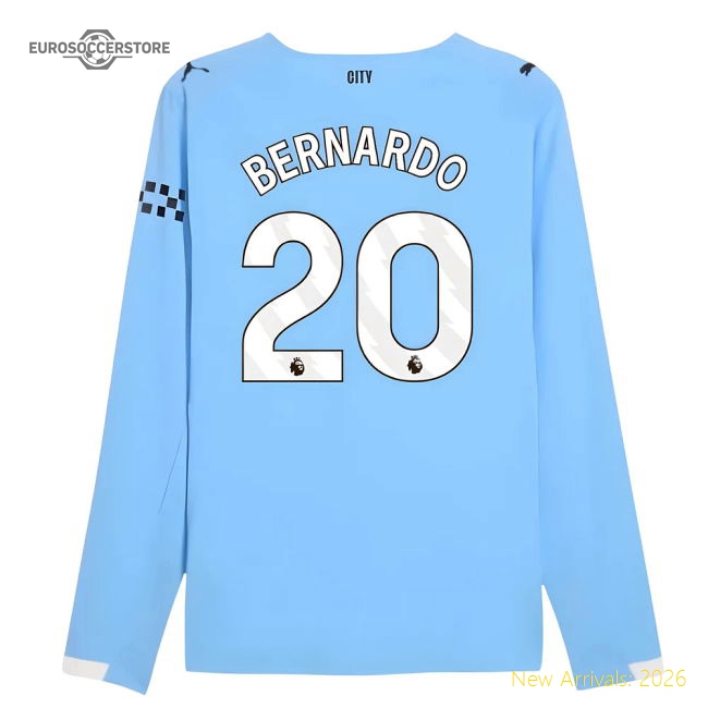 Man City Long Sleeve Home Kit 2025-2026 Fan Edition Jersey