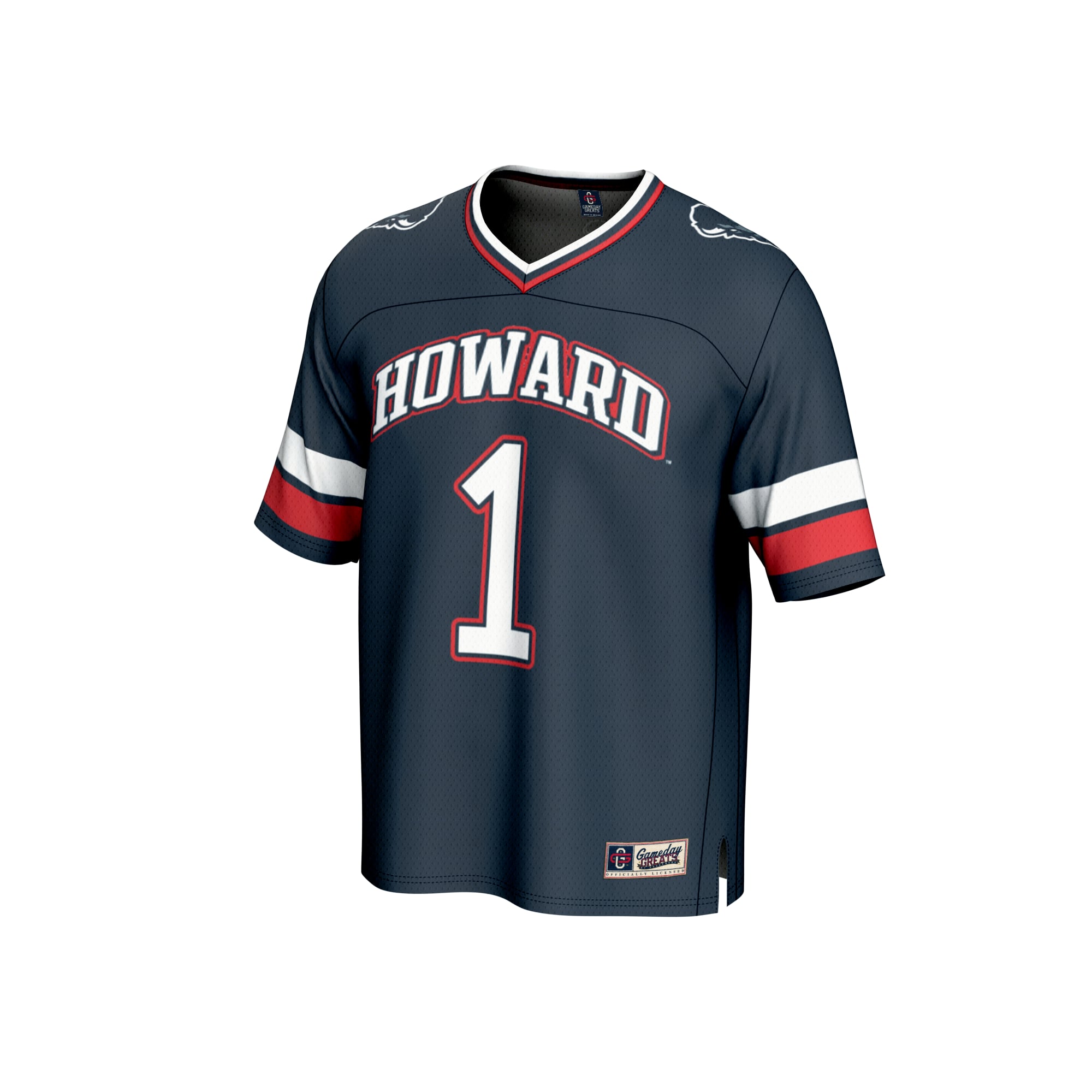 Youth #1 Navy Howard Bison Collegiate Football Fashion Jersey
