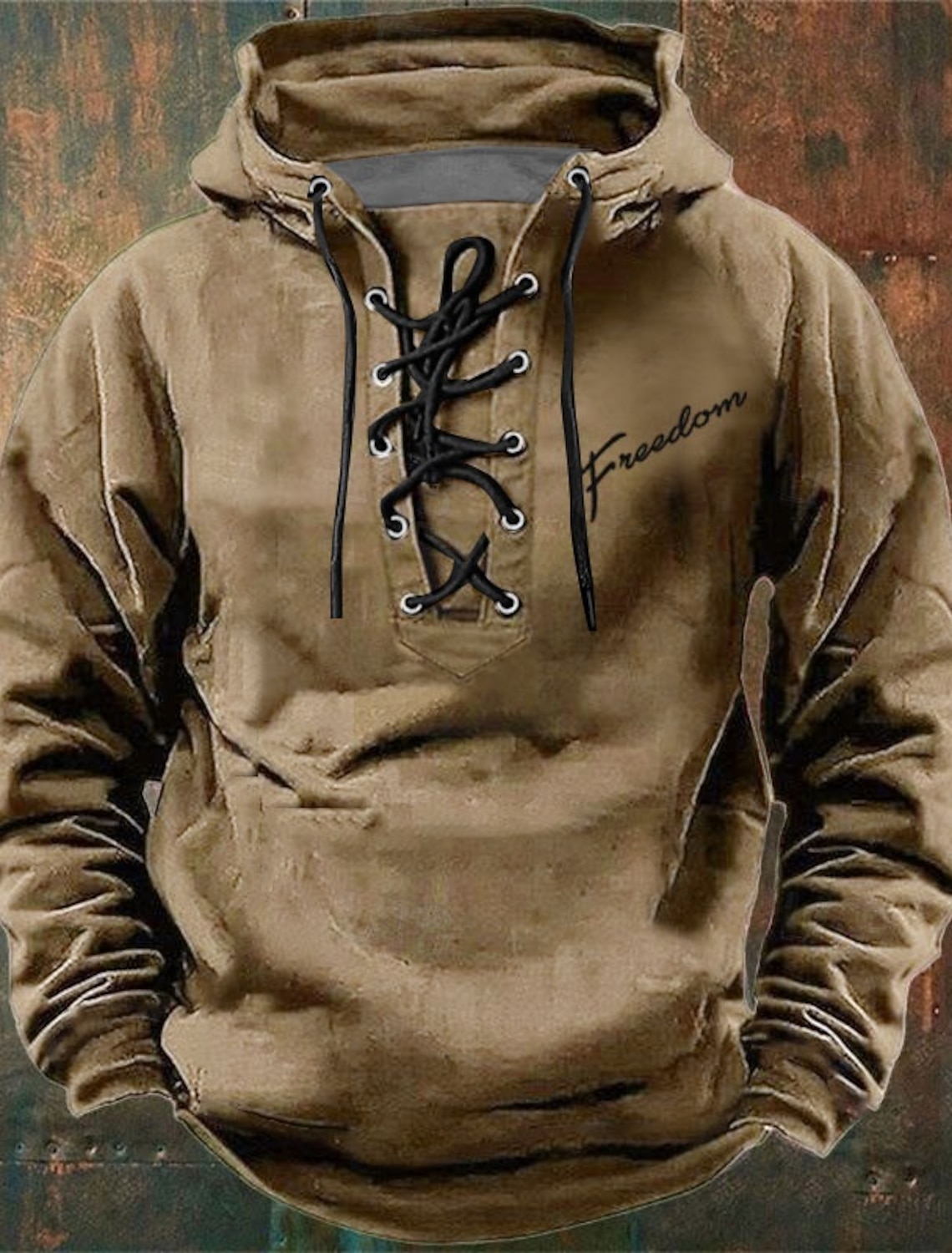 US America 250 Year Anniversary Men's American Flag Cross Hoodie