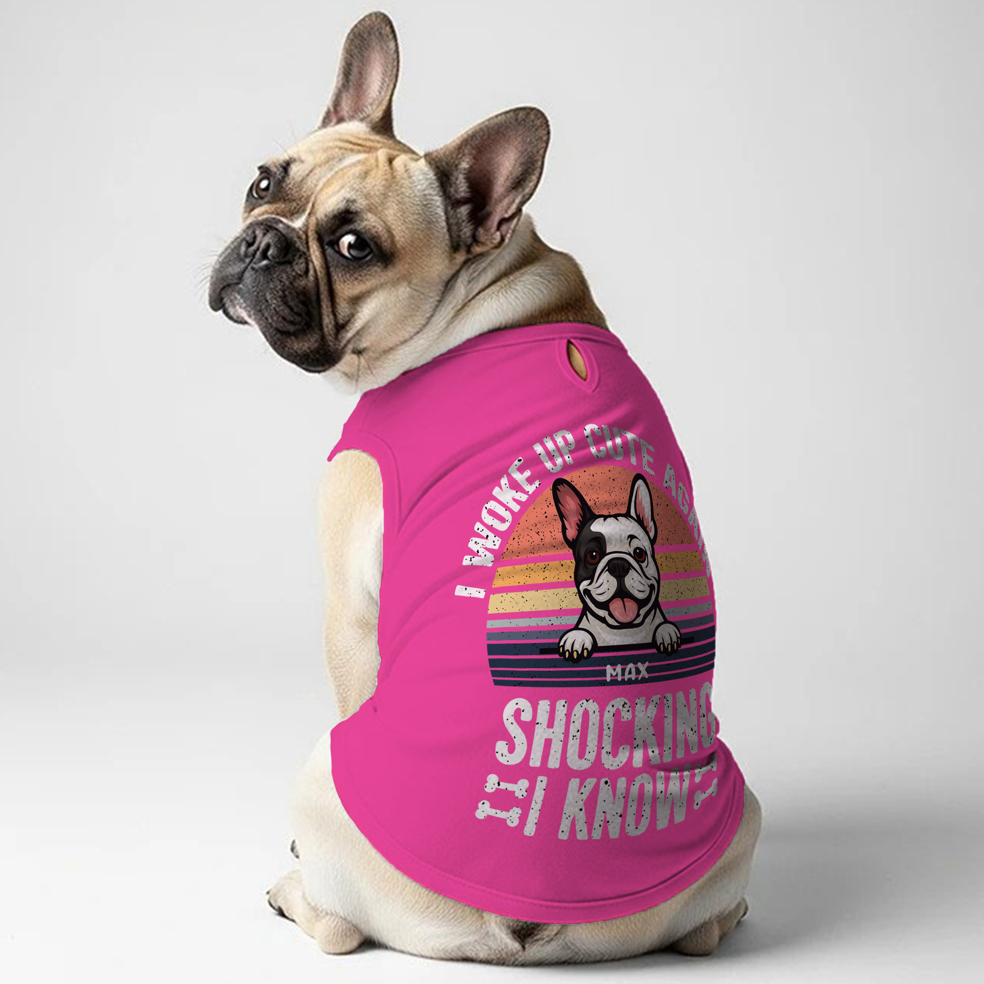 Dog T-shirt For French Bulldogs Frenchie Themed Wear | Trendy Style