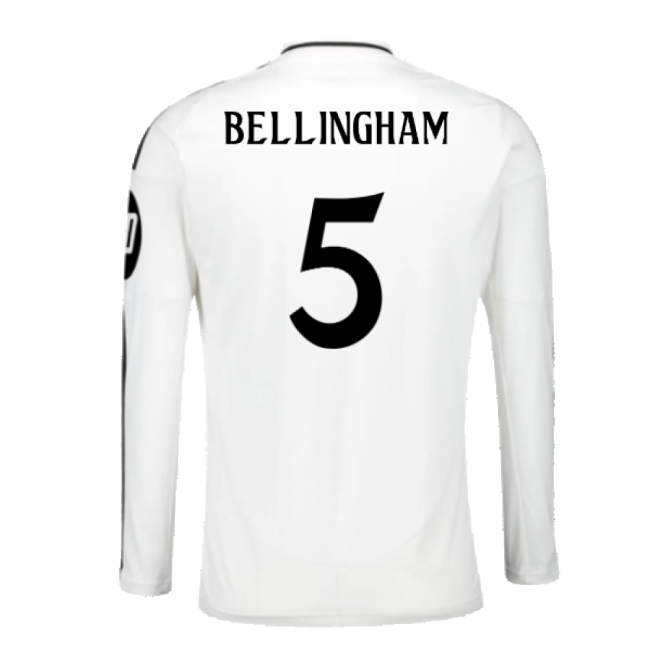 2024-2025 Real Madrid Long Sleeve First Jersey (bellingham 5)