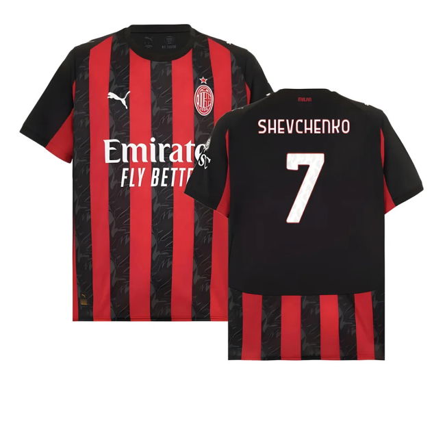 Match Day Acm Ac Milan Home Shirt Shevchenko #7 Premium Quality 20...