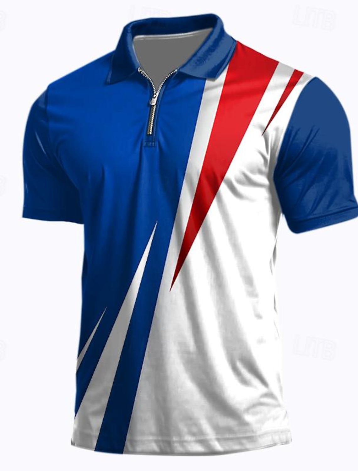4th of July 2026 250th Men's American Flag Veterans Waffle Polo Shirts Golf Shirt Short Sleeve Polo Shirts Collared Shirts Casual Streetwear Vacation Wear Party Outfits 3D Print Buttons Summer Spring