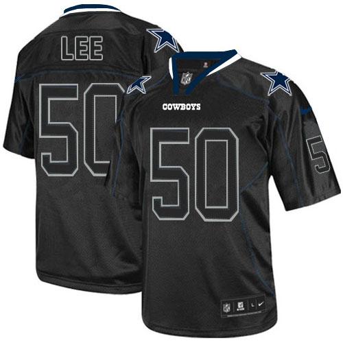 NFL DAL Cowboys #50 Sean Lee Black Lights Out Jersey - High Quality