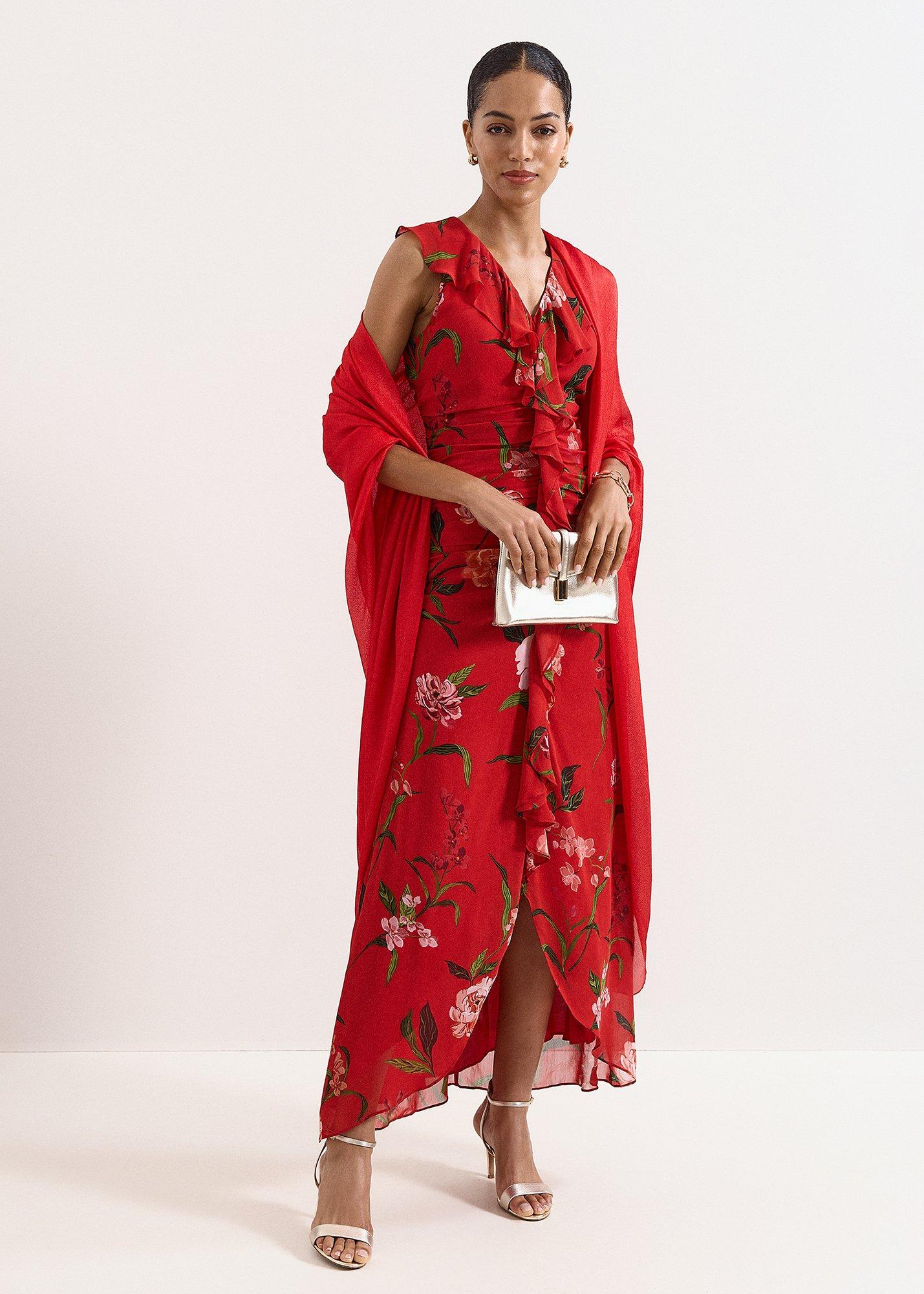 Mae Red Floral Maxi