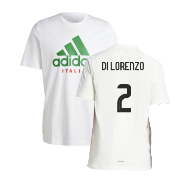 2024-2025 Italy Dna Graphic Tee (White) (Di Lorenzo 2) Euro