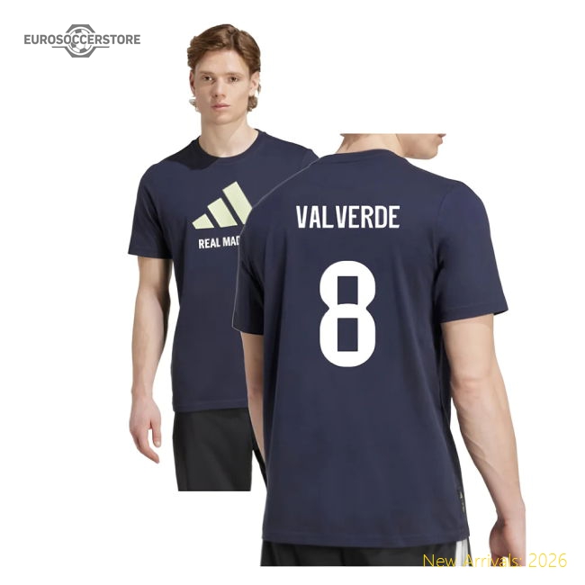 2025-2026 Madrid Real Madrid Seasonal Graphic Tee (Legend Ink) (Valverde