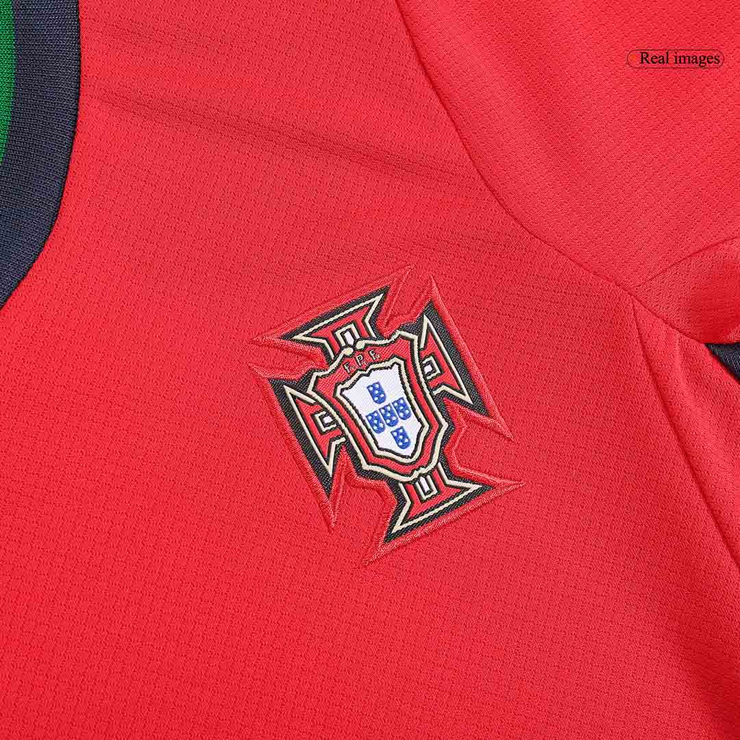 Kid's Portugal Home Jerseys Kit(Jersey+Shorts) Euro 2024 Authentic Kit