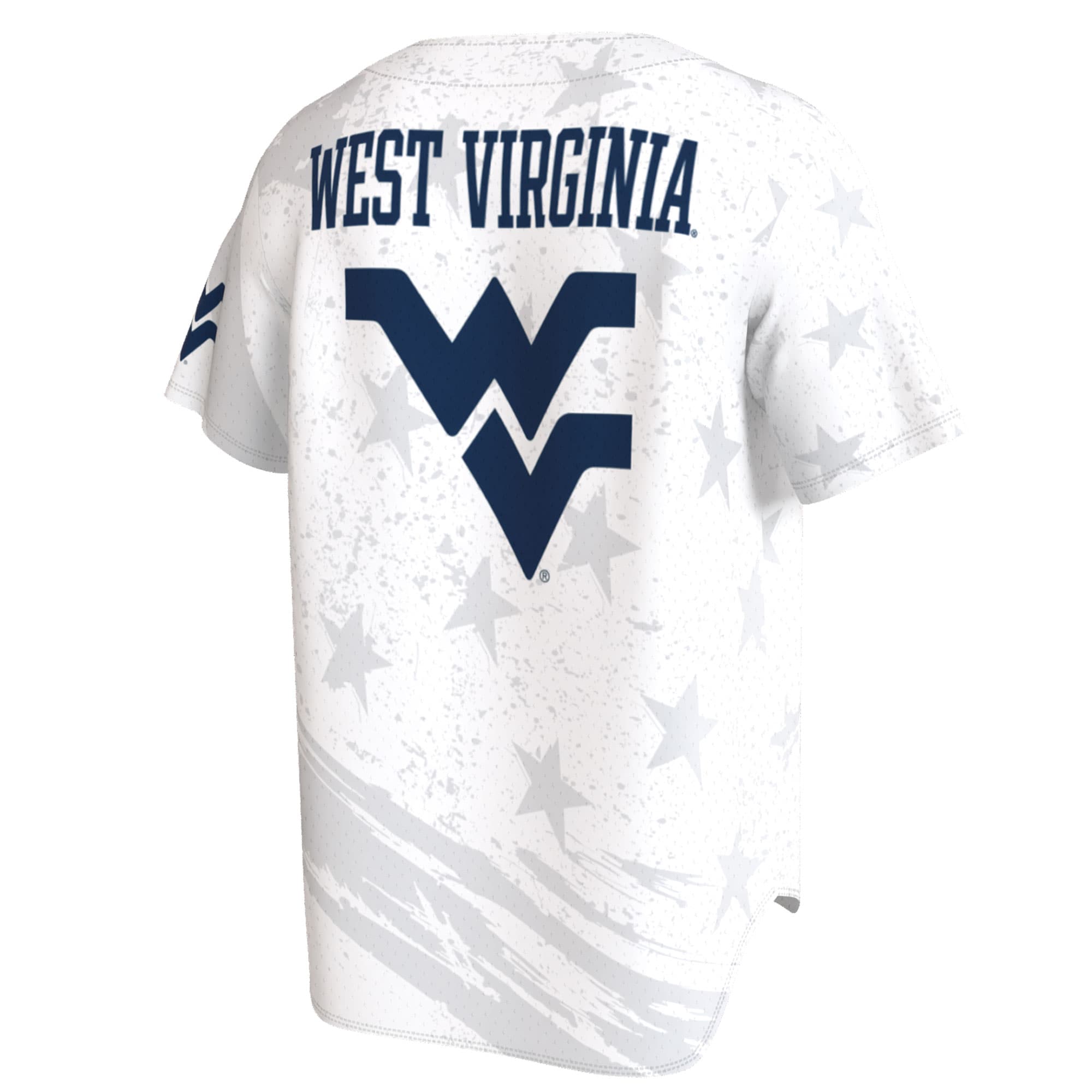 [NJP] West Virginia Mountaineers GameDay Greats Unisex Lightweight Collegiate Baseball Americana Fashion Jersey - White