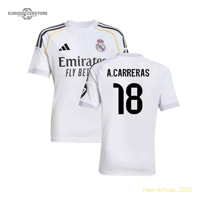 Best-Selling 2025-2026 Real Madrid Home Shirt (Kids) (A.Carreras 18)