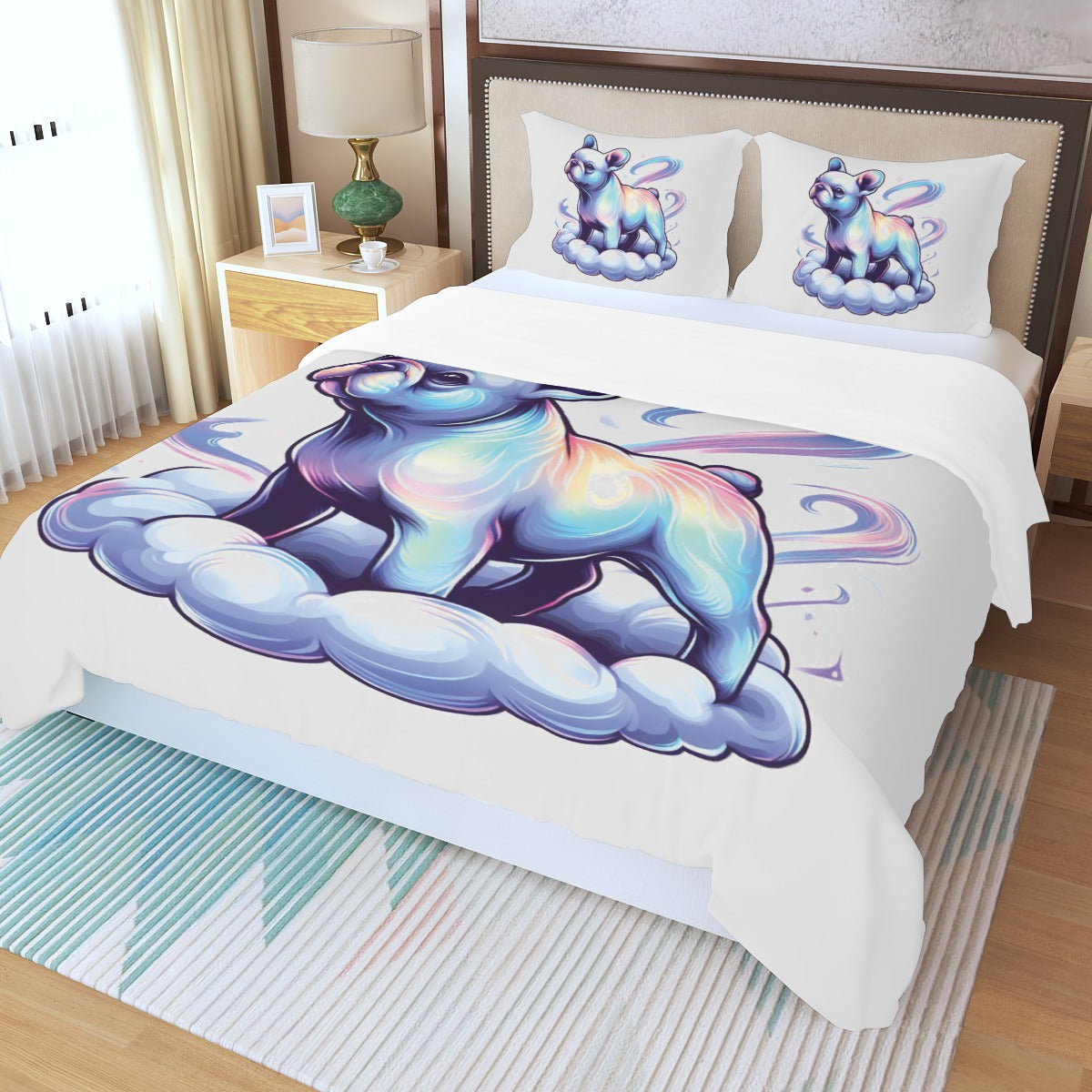 Non-slip Safe Noel - French Bulldog Bedding Set Outdoor Use