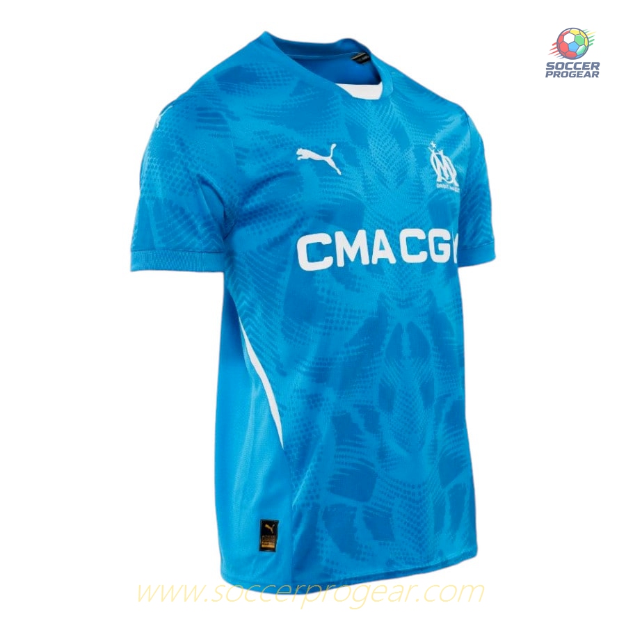 OM Premium 2024-25 Edition Blue Goalkeeper Football Jersey