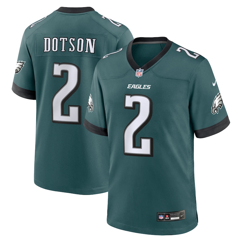 None Jahan Dotson PHI Eagles Classic Official Jersey Game Day Wear
