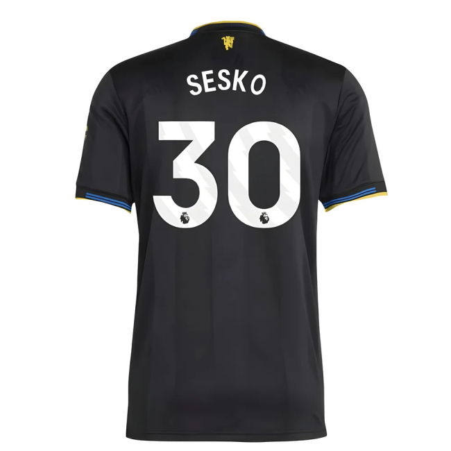 Man Utd 2025-20 Third Football Shirt Sesko Signature 30 M S
