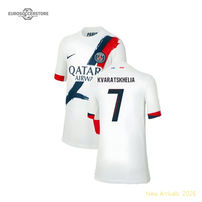 Psg Exclusive Kvaratskhelia Away Jersey Soft Stretchy Lightweight
