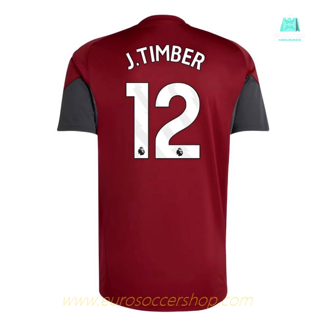 2025-2026 Arsenal EU Training Jersey (Burgundy) (J.Timber 12)