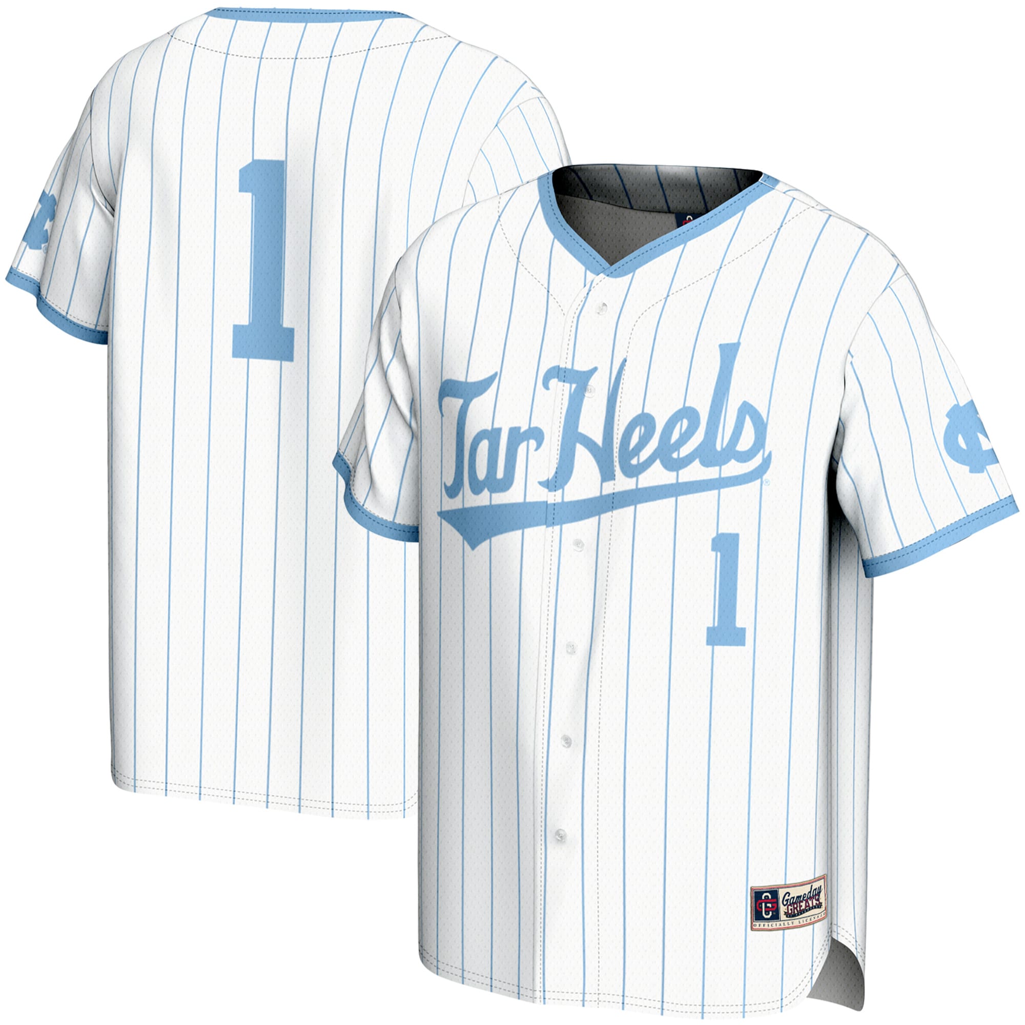 [NJP] Women's North Carolina Tar Heels GameDay Greats Lightweight Baseball Jersey - White