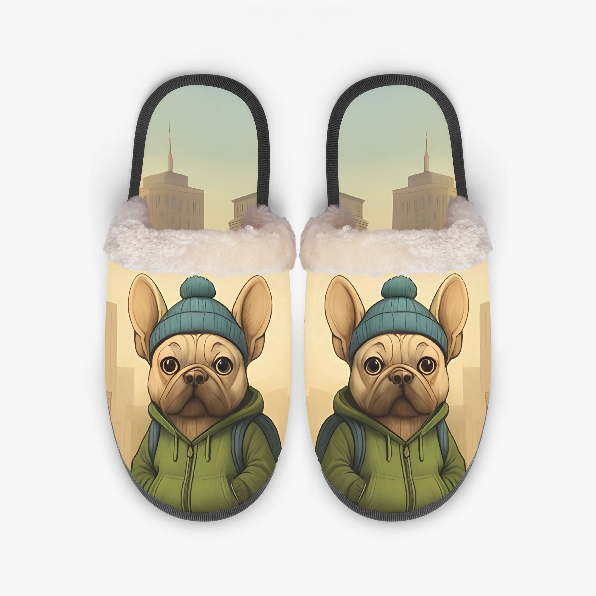French Bulldog Bloom Cozy Winter Slippers Cozy Paw Wear