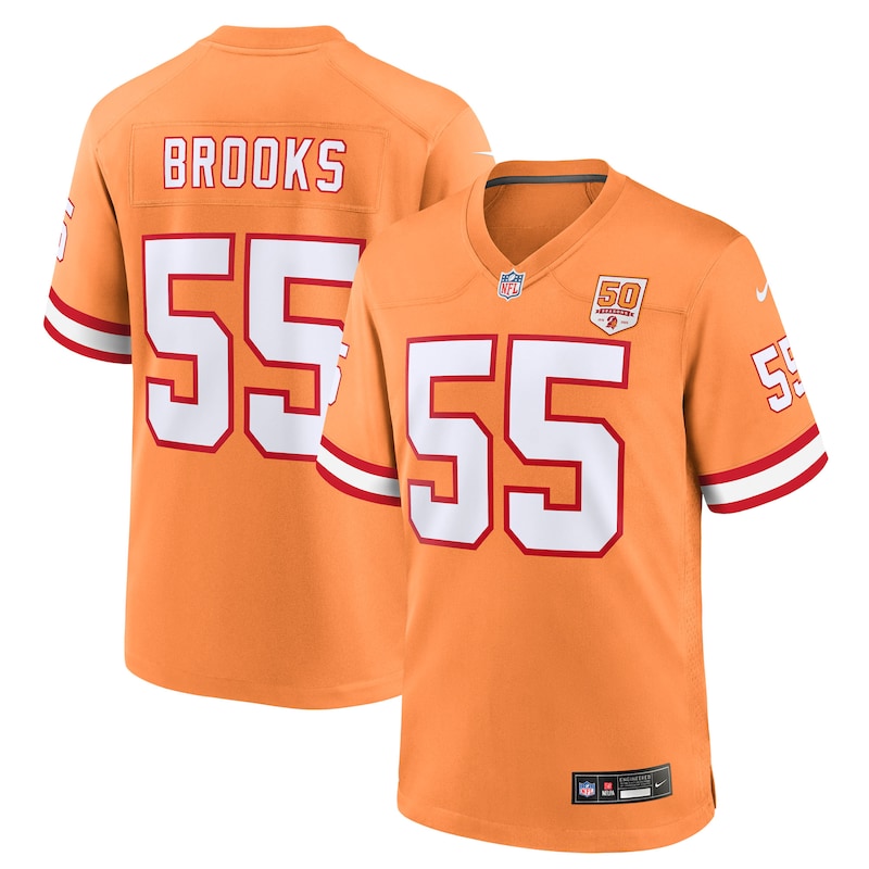 None Derrick Brooks TB Buccaneers Game-Ready Replica Jersey for NFL Fa