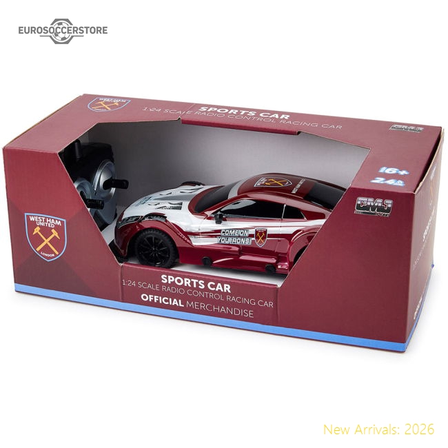 West Ham United Fc Radio Control Sportscar 1:24 Scale Fan Edition