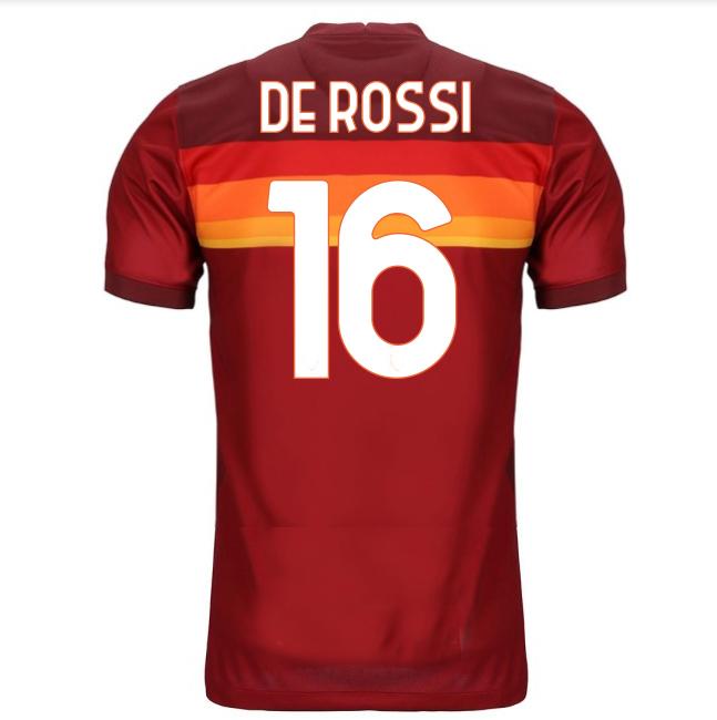 AS Roma 20-21 Home 16 DE ROSSI Soccer Shirt Jersey - Official Replica