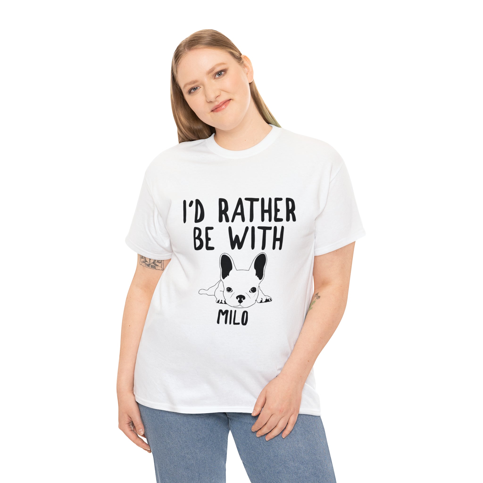 Street-Ready Be With My Frenchie - Custom Unisex T-shirt With Frenchi...