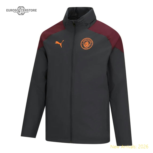Official 2023-2024 Man City Training All Weather Jacket (strong Grey