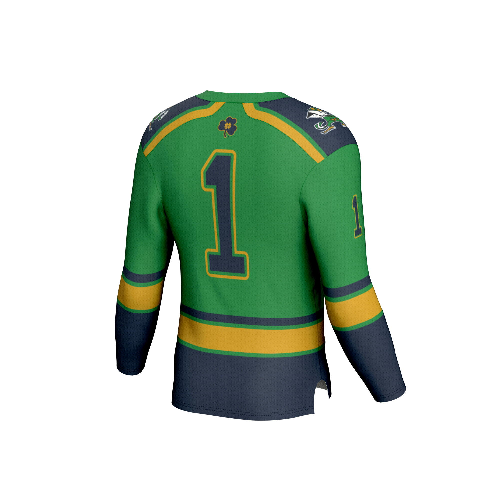 [NJP] Notre Dame Fighting Irish GameDay Greats Youth Lightweight Collegiate Hockey Fashion Jersey - Green
