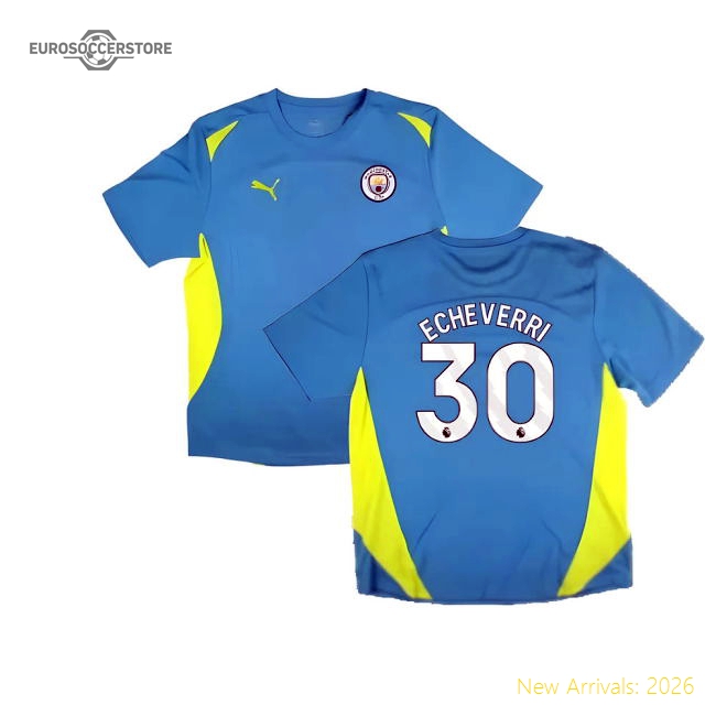 Shirt Official Pro Blue Echeverri 30 2024-2025 Man City Training