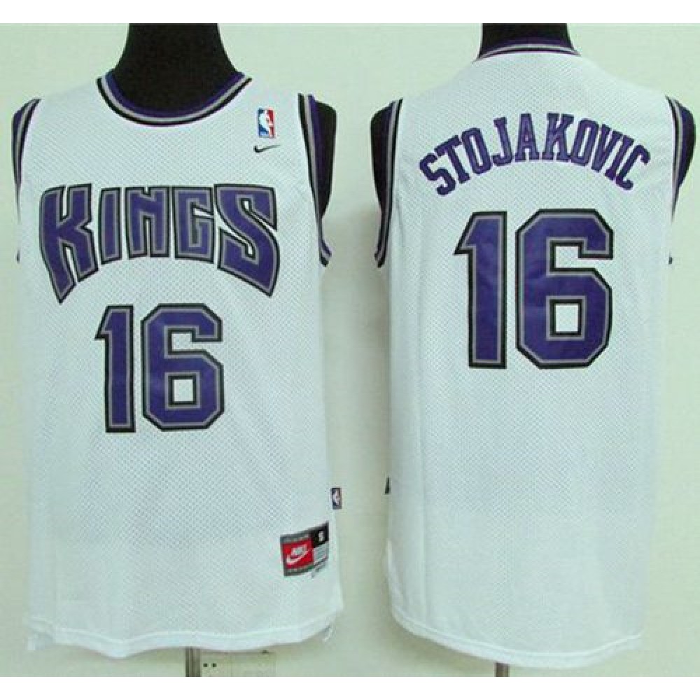 Durable Men's Sacramento Kings #16 Peja White Basketball Jersey