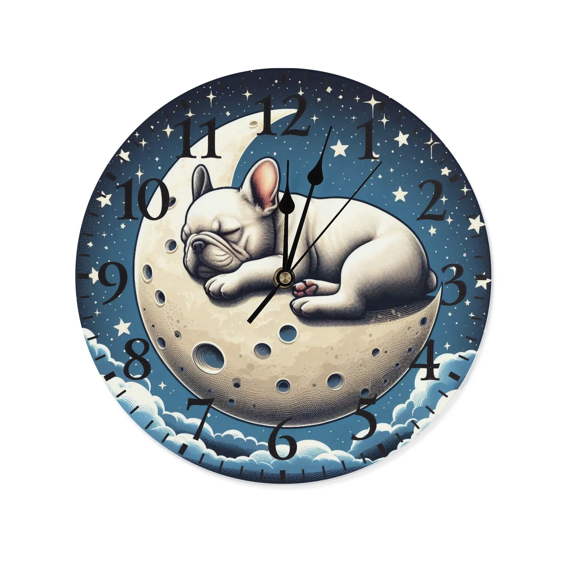 Lola - Breed-specific Frameless Wall Clock Summer Wear | Vet-recommended